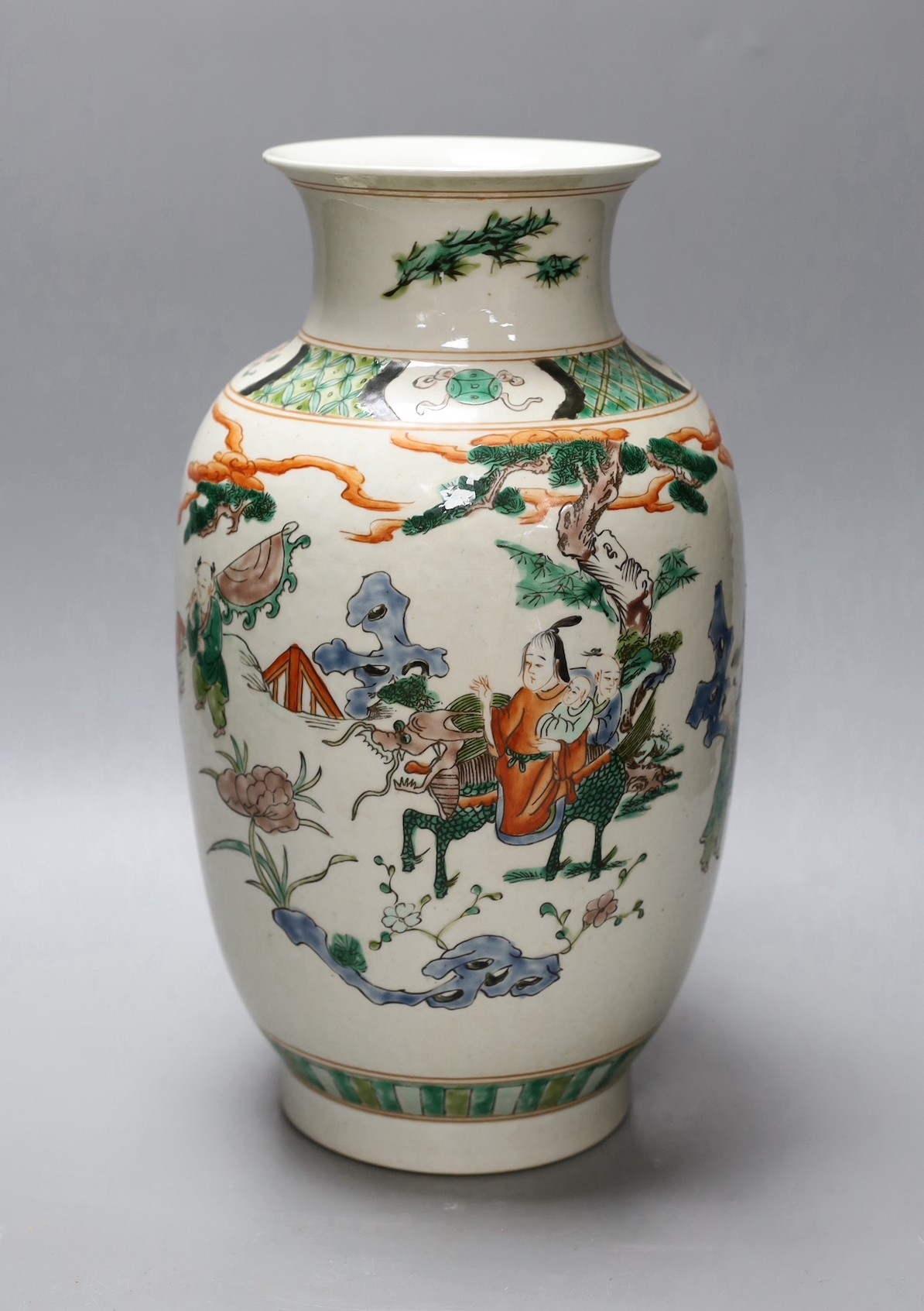 A 20th century Chinese famille rose vase, 33cm